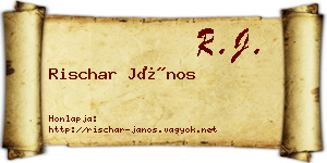 Rischar János névjegykártya